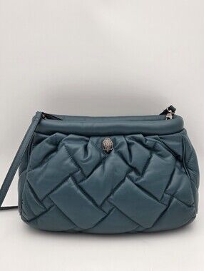Kurt Geiger London Kensington Soft Quilted Leather Clutch In Teal